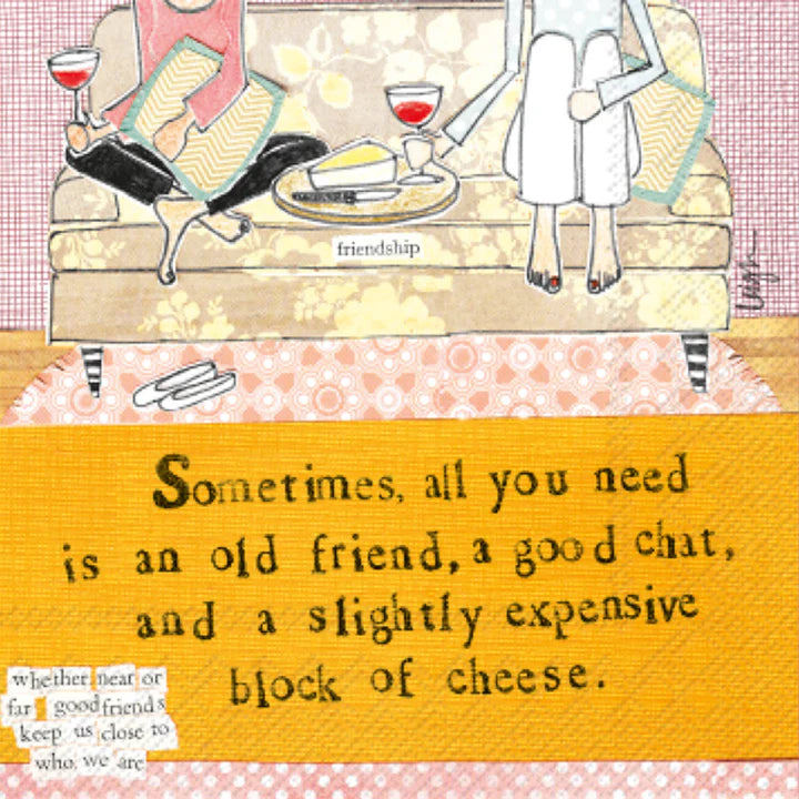 Block Of Cheese Cocktail Napkin