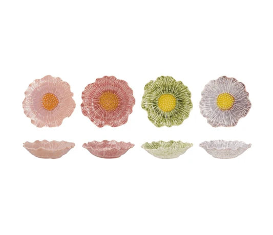 Stoneware Flower Shaped Bowl-Large
