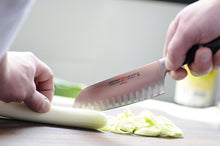Classic Ikon 7" Santoku, Hollow Edge