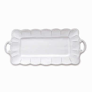 Bella Bianca Rectangular Tray W/Handles