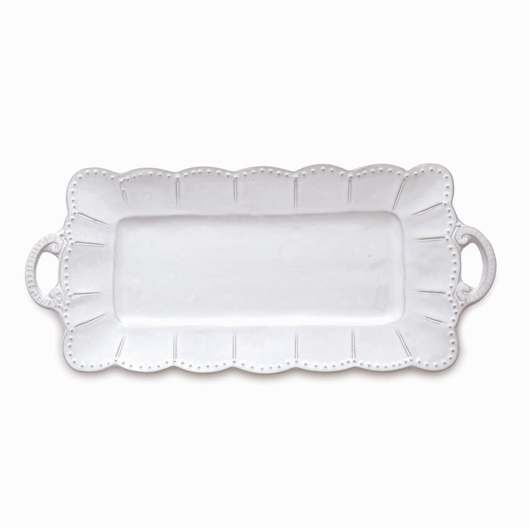 Bella Bianca Rectangular Tray W/Handles