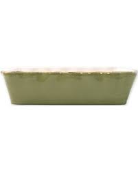 Large Green Rectangular Baker